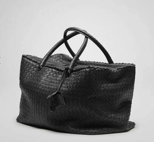 Bottega Veneta Lambskin Leather Handbag 1023 black